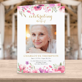 Gedenkorden zur Beerdigung: florales Foto Programm