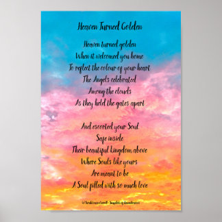 Gedenkposter - Der Himmel wurde goldgelb Poster