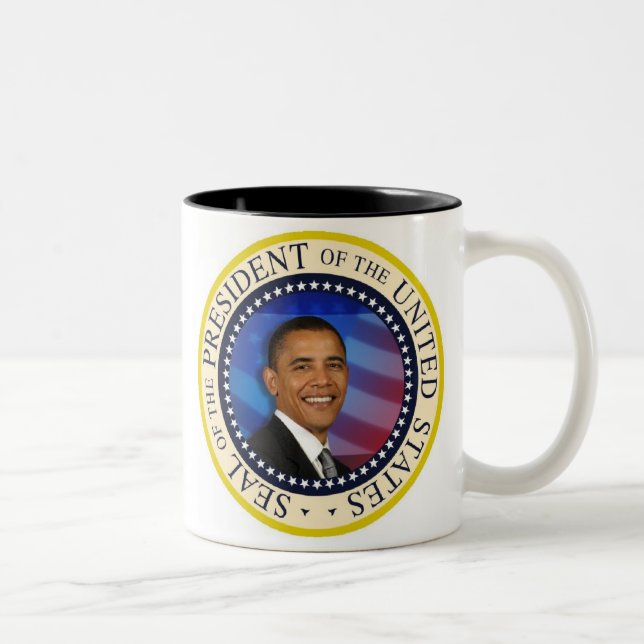 Gedenkpräsident Obama Inauguration Zweifarbige Tasse (Rechts)