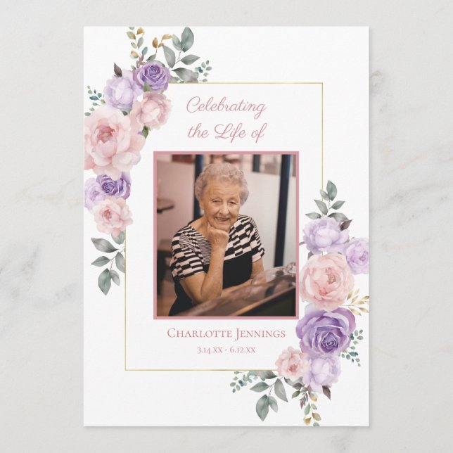 Gedenkprogramm zur Lila Beerdigung von Rosa Programm (Vorderseite)