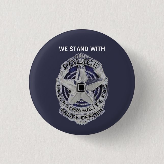 Gedenkschaltfläche der Polizeibeamten von Dallas Button (Vorderseite)