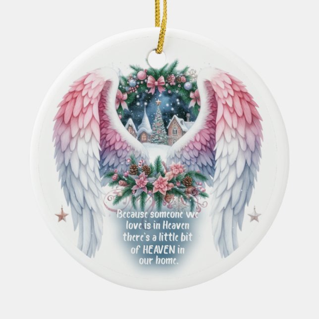 Gedenkschmuck _ Weil jemand, in dem wir Liebe sind Keramik Ornament (Vorne)