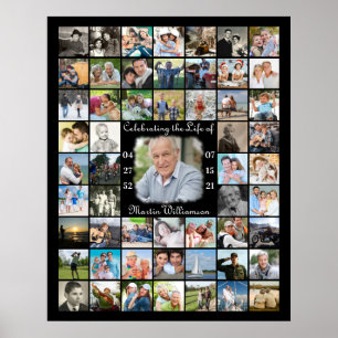 Gedenkschrift 55 FEIERN DES LEBENS VON Fotocollage Poster