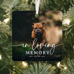 Gedenkskript Foto Hundedenken Ornament Aus Metall