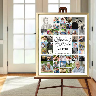 Gedenkstätte 42 Fotocollage FOREVER IN OUR HEARTS Poster