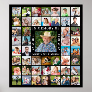 Gedenkstätte 48 FotoCollage im Gedächtnis des Schw Poster
