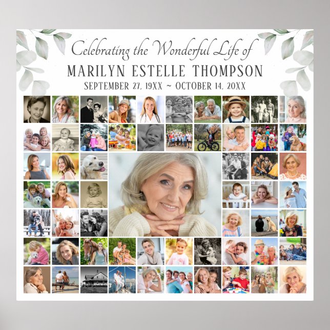 Gedenkstätte 59 Collage Celebration of Life Poster (Vorne)