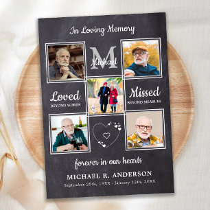 Gedenkstätte 5 Fotocollage Feier des Lebens Einladung