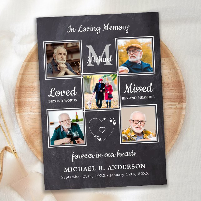 Gedenkstätte 5 Fotocollage Feier des Lebens Einladung (Von Creator hochgeladen)