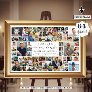 Gedenkstätte 64 Foto-Collage Für immer in unseren  Poster