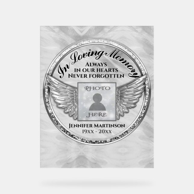 Gedenkstätte Acrylschild (Vorderseite)