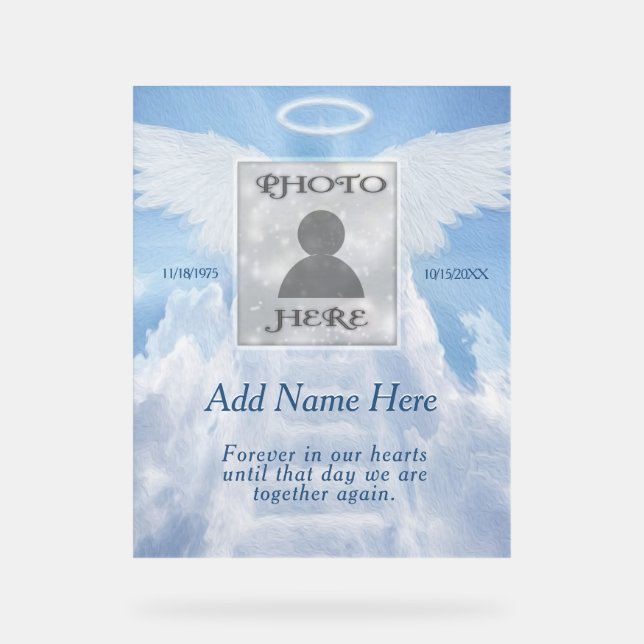 Gedenkstätte Acrylschild (Vorderseite)