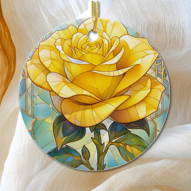 Gedenkstätte der Gelben Rose Keramik Ornament (Von Creator hochgeladen)