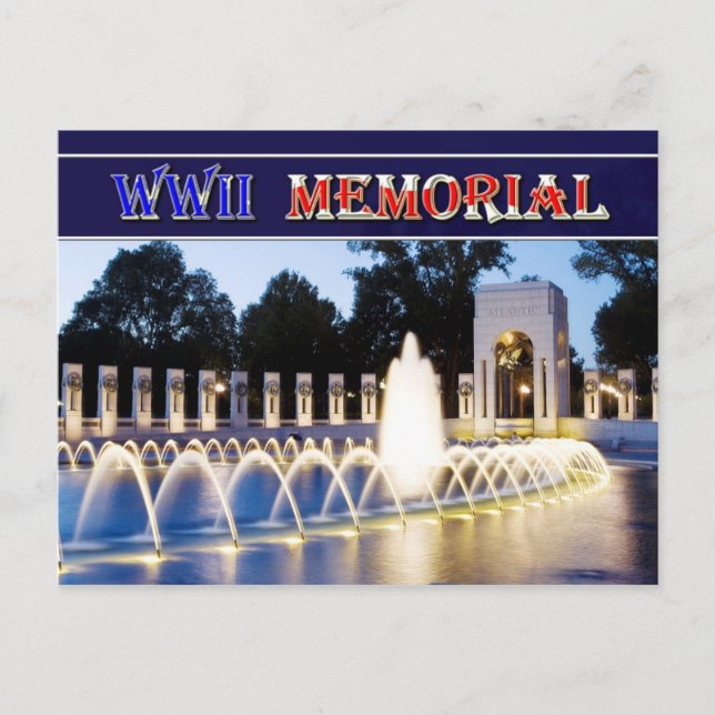 Gedenkstätte des Zweiten Weltkriegs in Washington, Postkarte (Vorderseite)