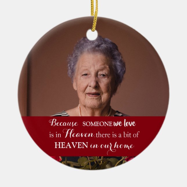 Gedenkstätte Einige im Himmel Foto Keramik Ornament (Vorne)