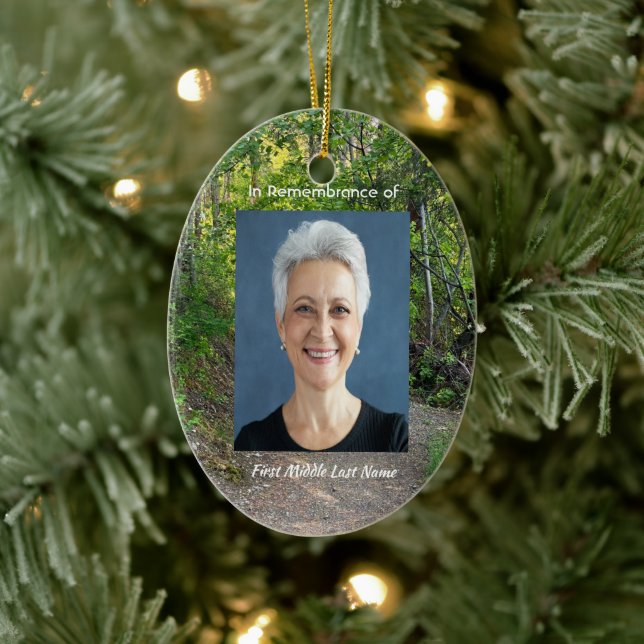 Gedenkstätte Foto Gebetspfade Waldbaumen Keramik Ornament (Baum)