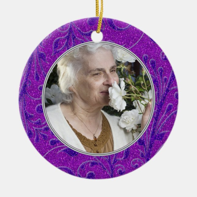 Gedenkstätte Foto Weihnachtsschmuck Lila (Vorne)
