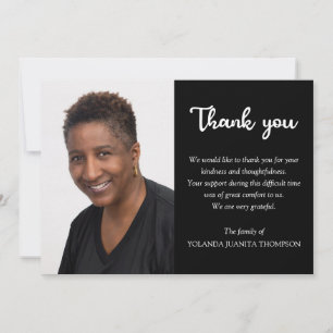 Gedenkstätte für das einfache Foto Beerdigung Beil Dankeskarte