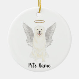 Gedenkstätte für das Great Pyrenäen-Beileid Keramik Ornament