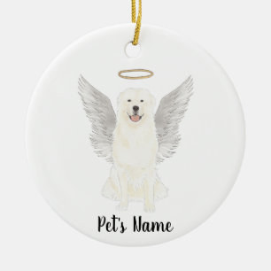 Gedenkstätte für das Great Pyrenäen-Beileid Keramik Ornament