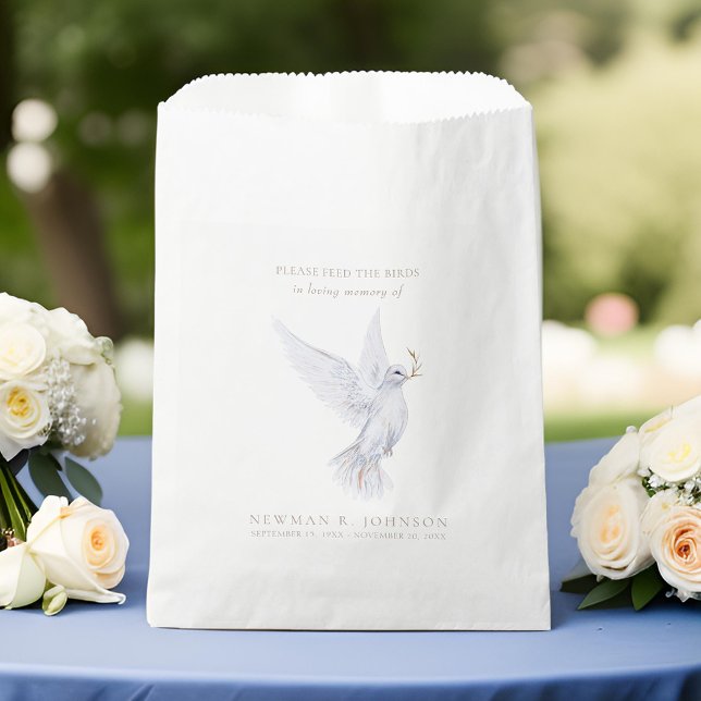 Gedenkstätte für das White Dove Bird Seed Packet Geschenktütchen (Von Creator hochgeladen)