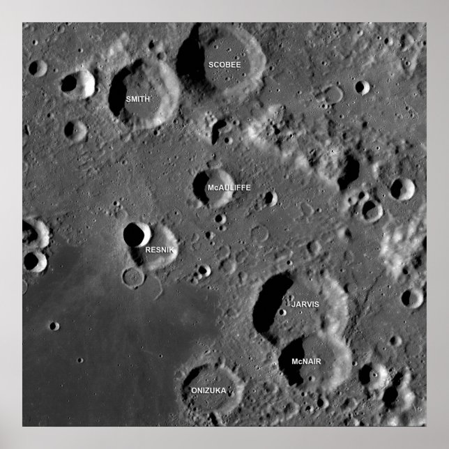Gedenkstätte für den Mondkrater - für Astronauten  Poster (Vorne)