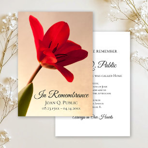 Gedenkstätte für den Todesanfang bei Red Tulip Blu Einladung