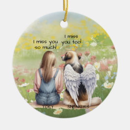 Gedenkstätte für Frauen und Hunde Keramik Ornament