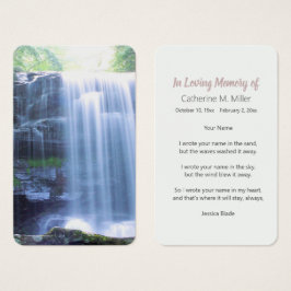 Gedenkstätte für friedliche Waldwasserfälle