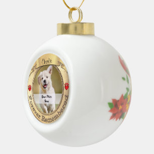 Gedenkstätte für Goldene Haustiere - für immer ver Keramik Kugel-Ornament