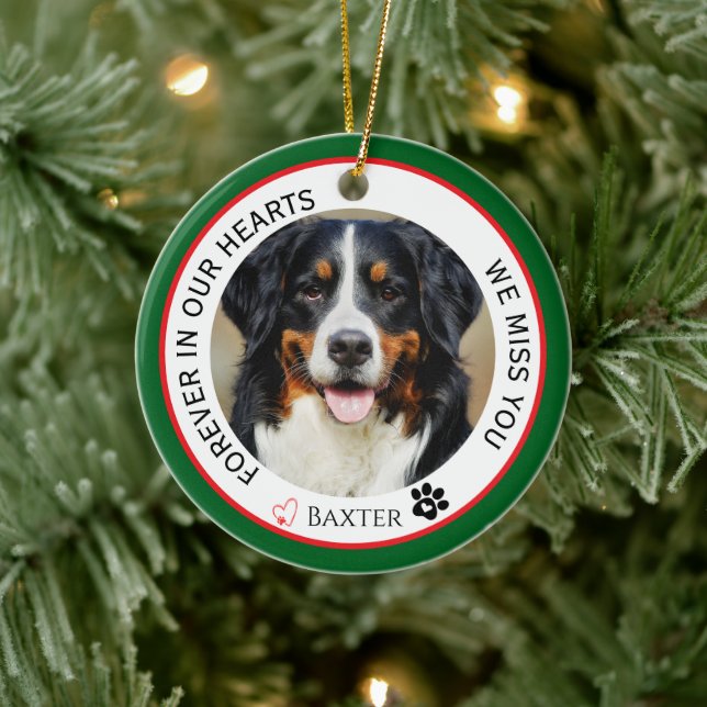 Gedenkstätte für Haustiere in unseren Herzen Keramik Ornament (Baum)