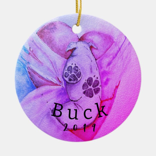 Gedenkstätte für Haustiere Keramik Ornament (Vorne)