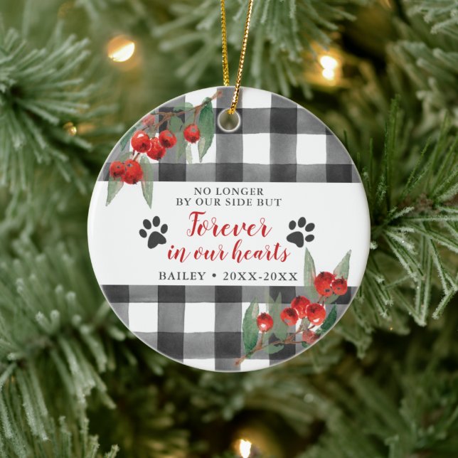 Gedenkstätte für Haustiere Personalisiert für imme Keramik Ornament (Baum)