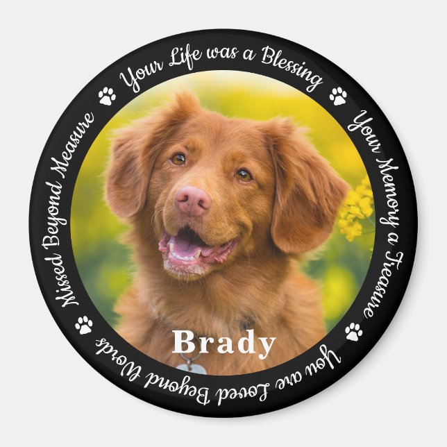 Gedenkstätte für Haustiere Verlust Geschenk Erinne Magnet (Vorne)