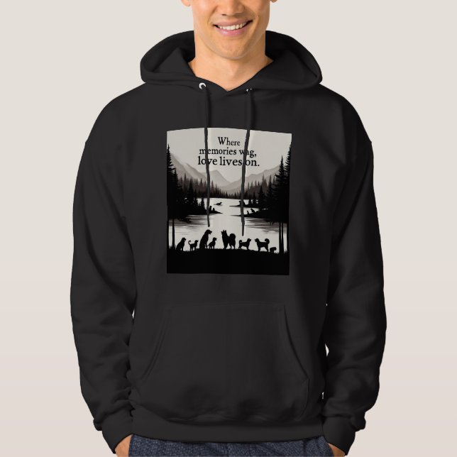 Gedenkstätte für Haustiere: Wo Erinnerungen wackel Hoodie (Vorderseite)