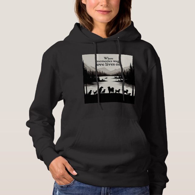 Gedenkstätte für Haustiere: Wo Erinnerungen wackel Hoodie (Vorderseite)