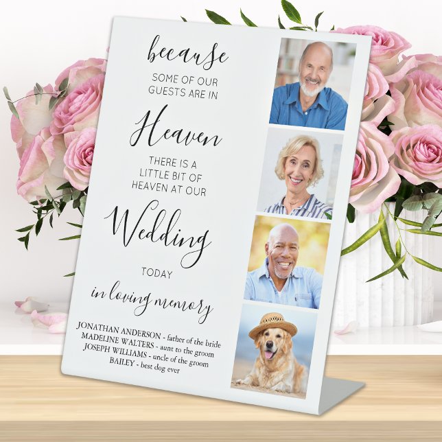 Gedenkstätte für Hochzeiten Custom 4 Foto Collage  Sockelschild (Von Creator hochgeladen)