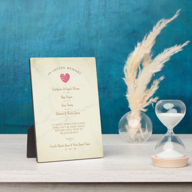 Gedenkstätte für Hochzeiten in Gold-Marmor - Hot-P Fotoplatte (Seite)
