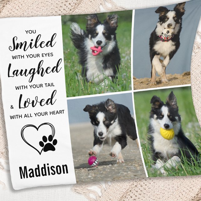 Gedenkstätte für Hunde - Erinnerungsfotocollage Fleecedecke (Von Creator hochgeladen)