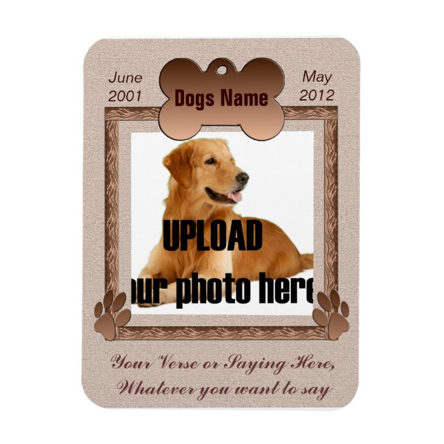 Gedenkstätte für Hunde - Gedenkstöne für Haustiere Magnet (Vertikal)