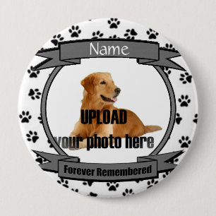 Gedenkstätte für Hunde oder Katzen Button