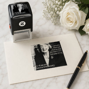 Gedenkstätte für immer Name Foto Erinnerung Permastempel
