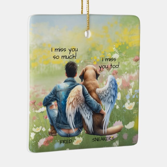 Gedenkstätte für männliche Hunde Keramikornament (Rechts)