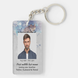 Gedenkstätte für Pocket Keepake Wolf Schlüsselanhänger