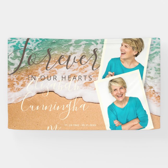 Gedenkstätte für Sandy Ocean Beach Foto Banner (Horizontal)