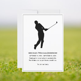 Gedenkstätte für Schwarz-Weiß-Golf Dankeskarte