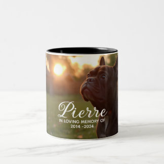 Gedenkstätte für verlorene Hunde Zweifarbige Tasse