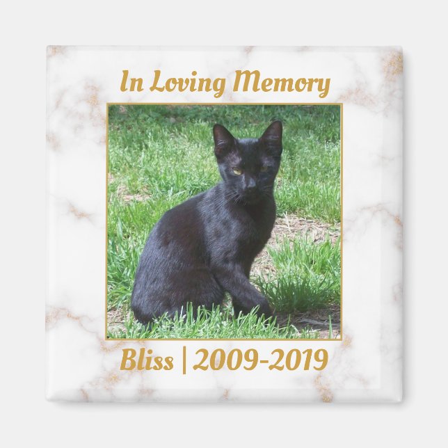 Gedenkstätte für weißes und goldenes Marmor Magnet (Vorne)