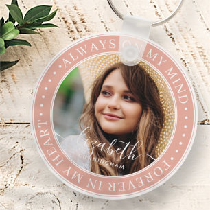 Gedenkstätte immer im Kopf Elegantes Foto Schlüsselanhänger