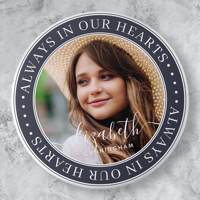 Gedenkstätte immer in unserem Herzen Elegantes Fot Button (Von Creator hochgeladen)